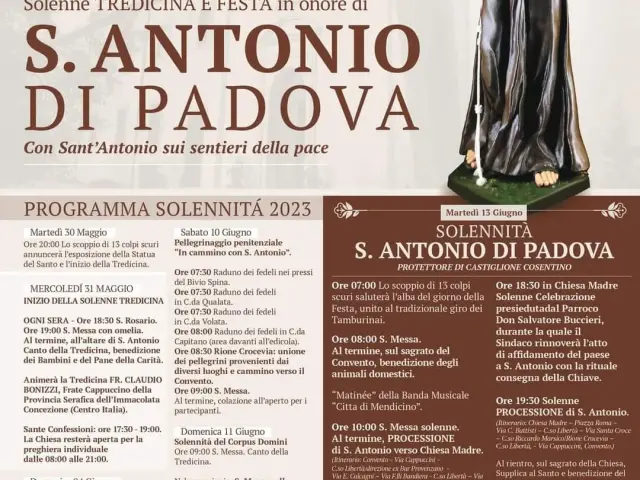 Solenne Tredicina e festa in onore S.Antonio di Padova